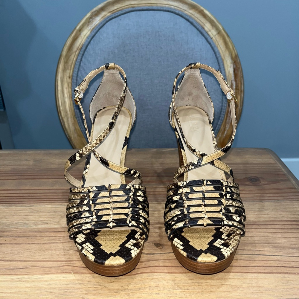 Lauren Ralph Lauren Heels‎ Size 9.5 Brown Snake Print - Picture 3 of 7
